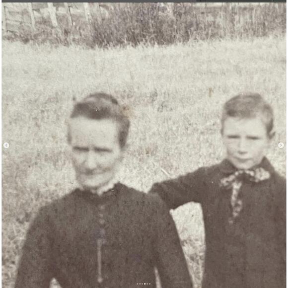 Antique Cabinet Card 1800s Photo Rural Farm Family Cows Reading PA Creepy - Picture 4 of 6